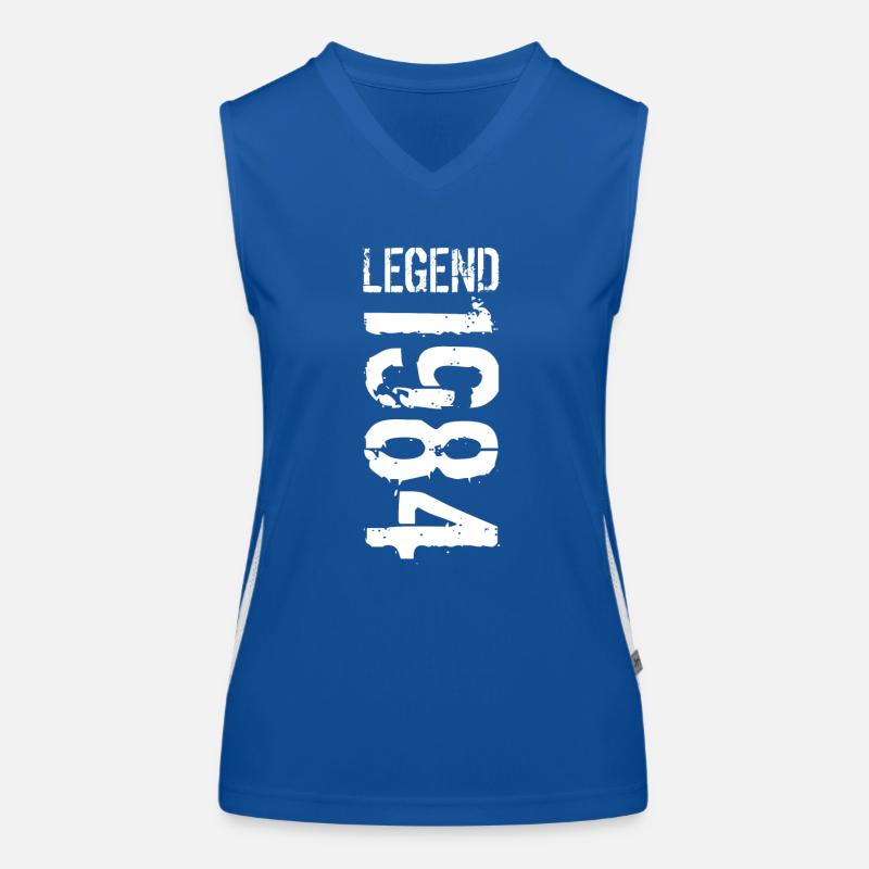 Legend 1984 white Funktionelles Kontrast-Tank Top für Frauen