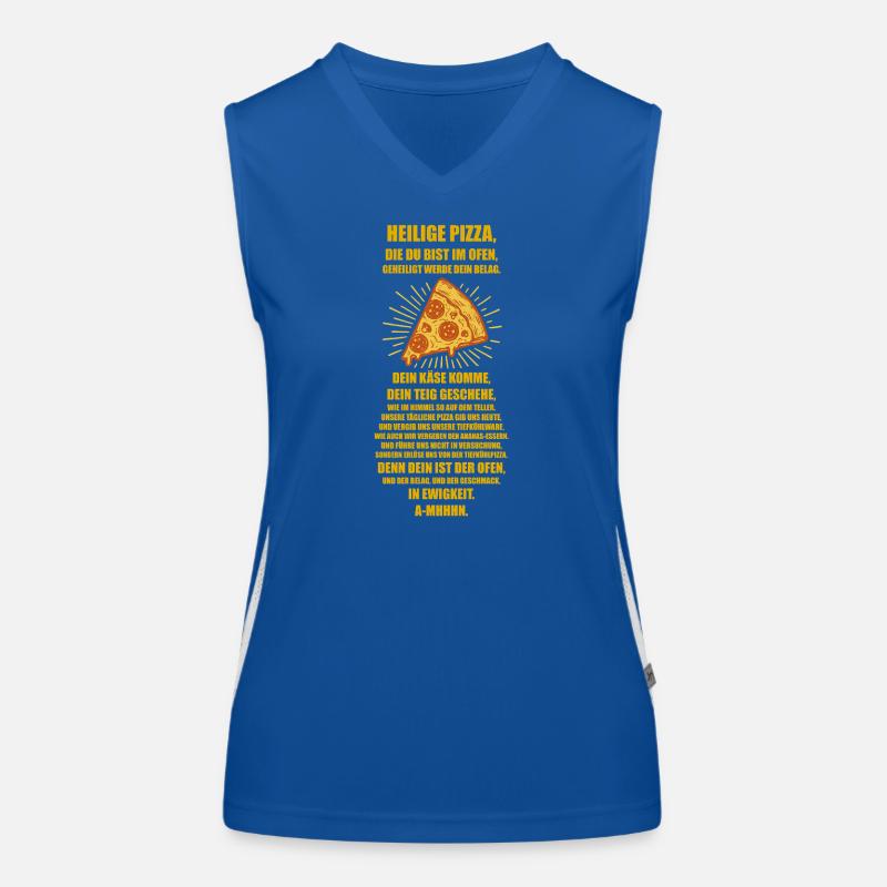 Église de la Sainte Pizza 🍕 - Prière Débardeur respirant contrasté Femme