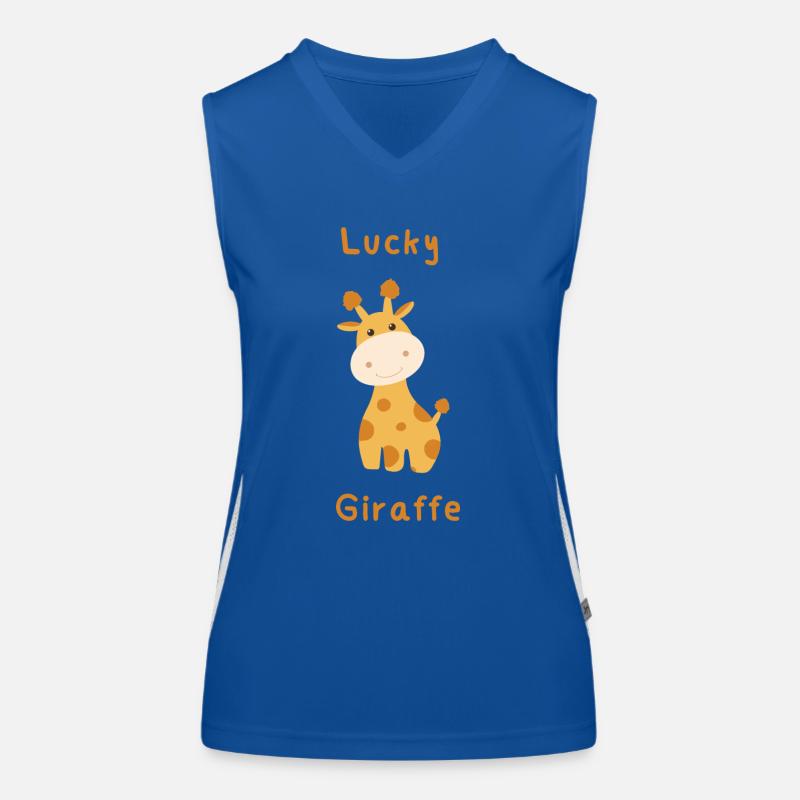 Glücksgiraffe Funktionelles Kontrast-Tank Top für Frauen