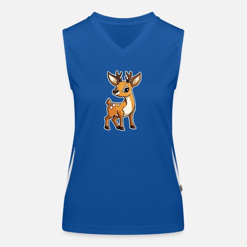 Deer Illustration Women's Functional Contrast Tank Top