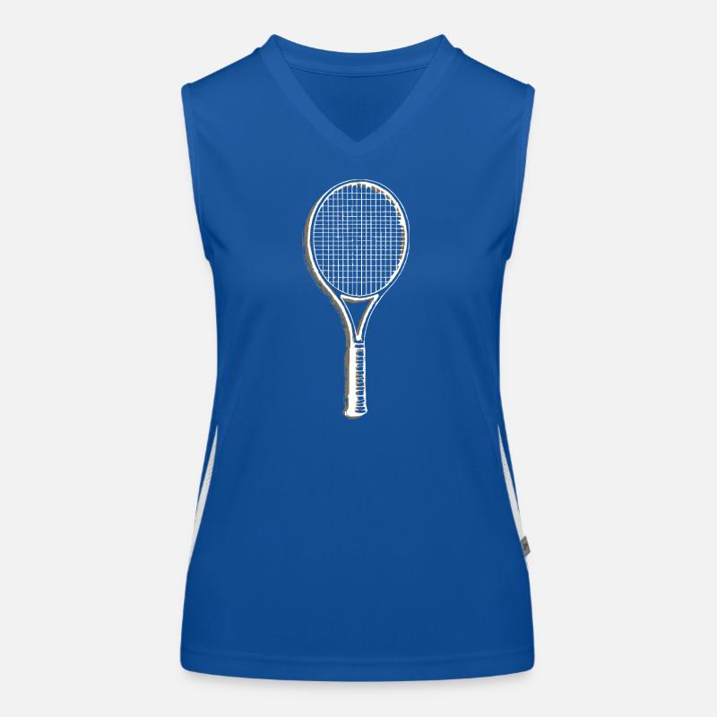 Tennis Schläger Racket Klassisch Funktionelles Kontrast-Tank Top für Frauen