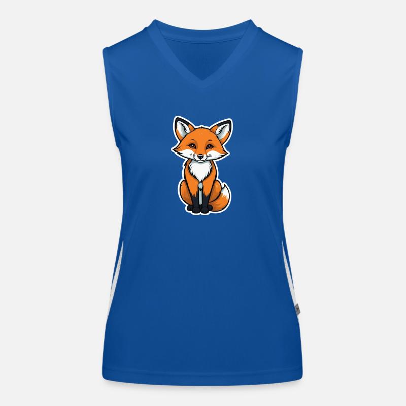 Fuchs Illustration Funktionelles Kontrast-Tank Top für Frauen