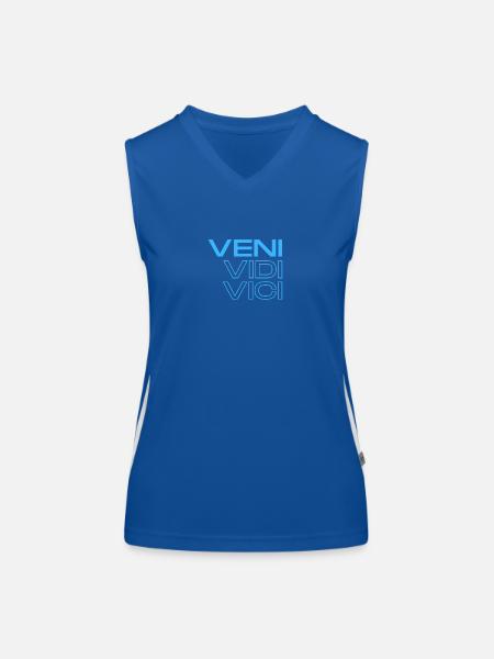 Veni, Vidi & Vici - Funktionelles Kontrast-Tank Top für Frauen - Royal/Weiß - Vorne