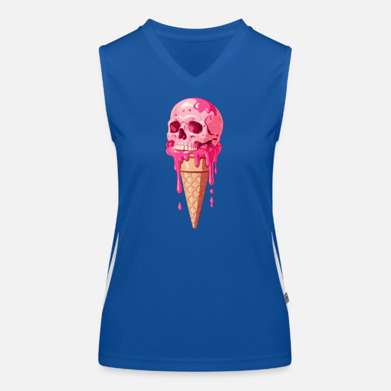 Pink Skull Eiscreme Women's Functional Contrast Tank Top