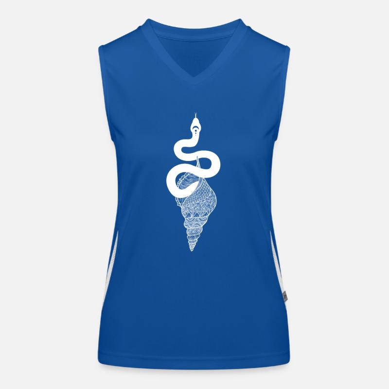 Cosmos Serpent - Snake with shell with pattern Women's Functional Contrast Tank Top