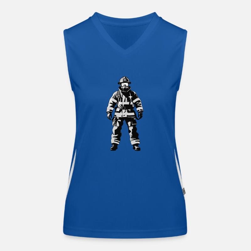 Feuerwehrmann - Beruf Design Sticker Funktionelles Kontrast-Tank Top für Frauen