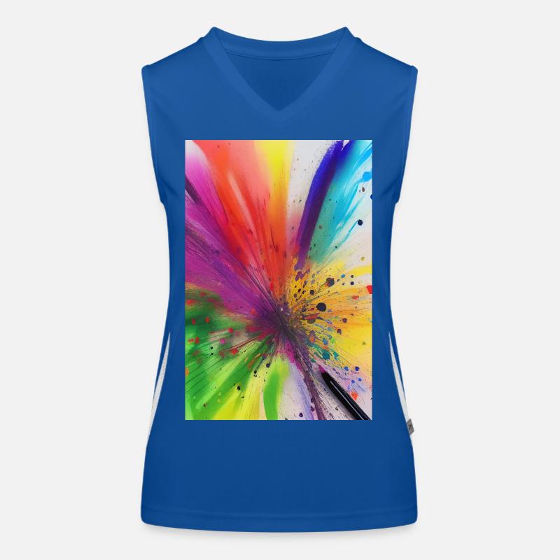 Éclaboussures de couleur Débardeur respirant contrasté Femme
