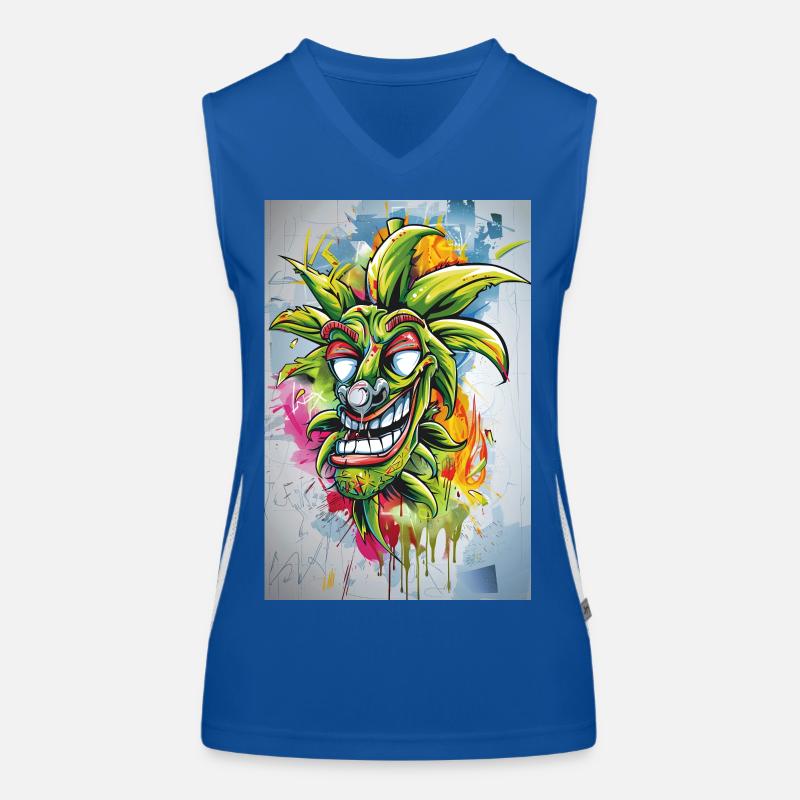 Graffiti Bouffon Ananas Débardeur respirant contrasté Femme