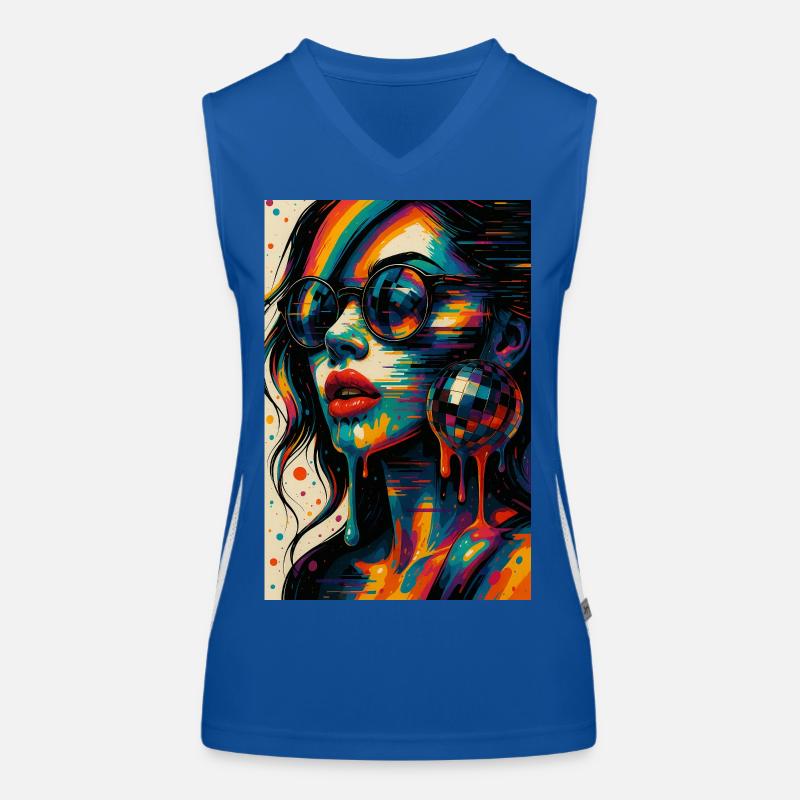 GLITCH_DELUXE Funktionelles Kontrast-Tank Top für Frauen