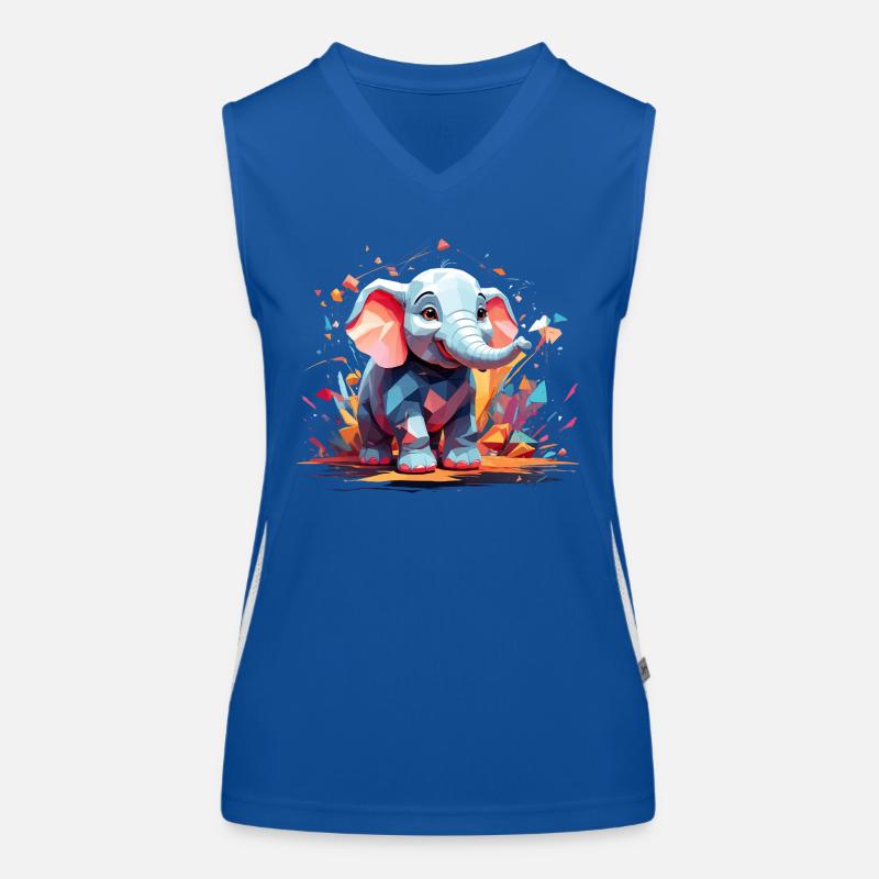 Elephant Color Explosion Women's Functional Contrast Tank Top