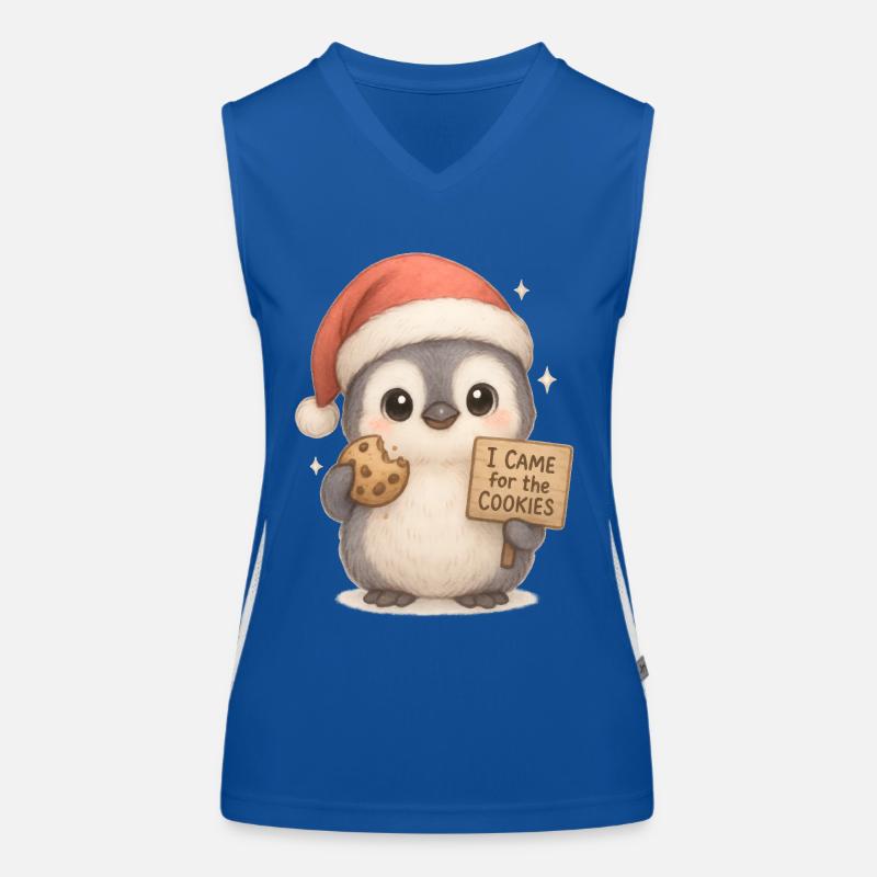 Biscuits de Noël Pingouins Débardeur respirant contrasté Femme