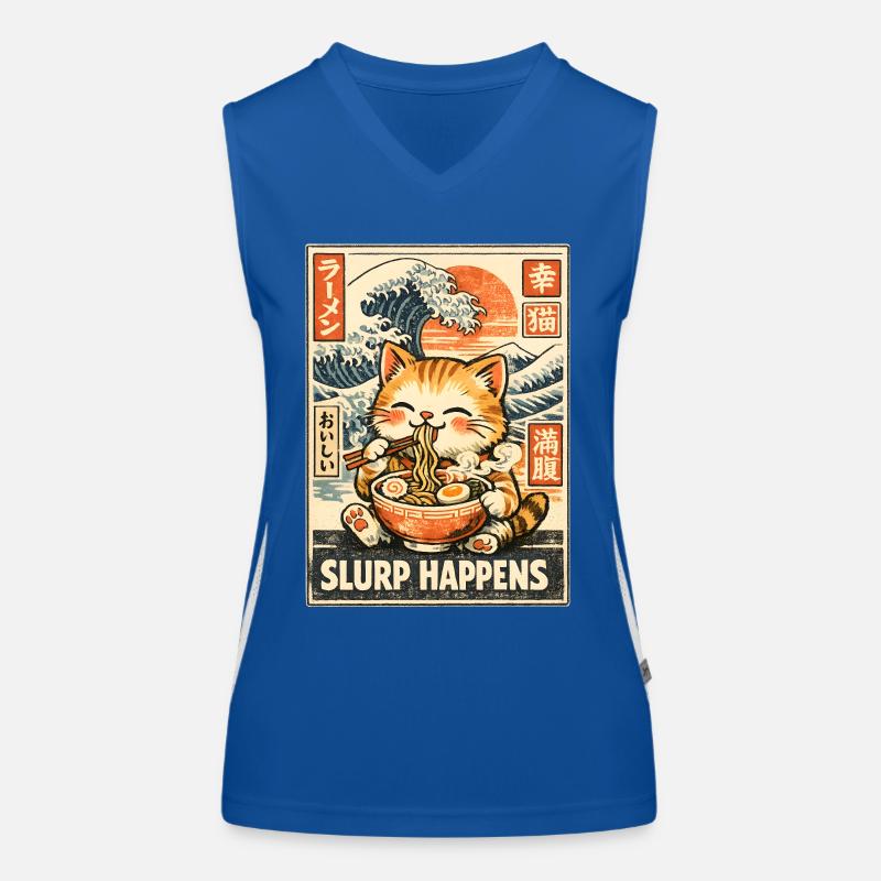 Ramen Katze Funktionelles Kontrast-Tank Top für Frauen