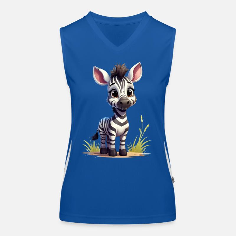 Cute zebra Women's Functional Contrast Tank Top