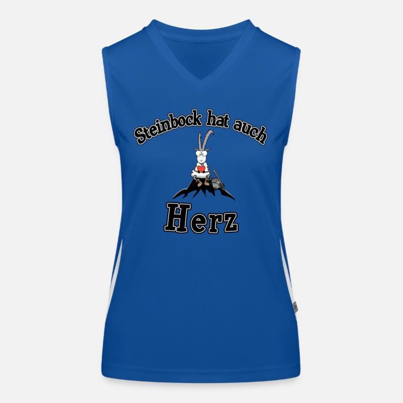 Sternzeichen Steinbock hat Herz Funktionelles Kontrast-Tank Top für Frauen