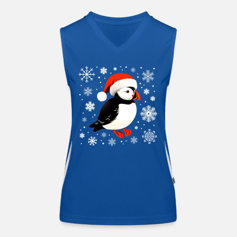 Macareux de Noël Débardeur respirant contrasté Femme