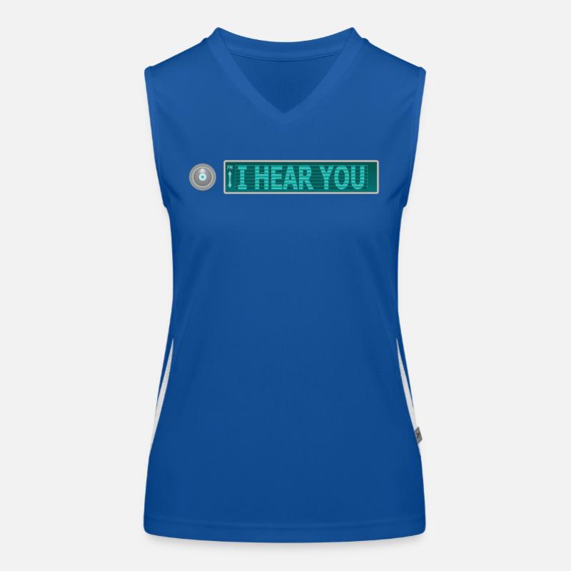 ICH HÖRE SIE Funktionelles Kontrast-Tank Top für Frauen
