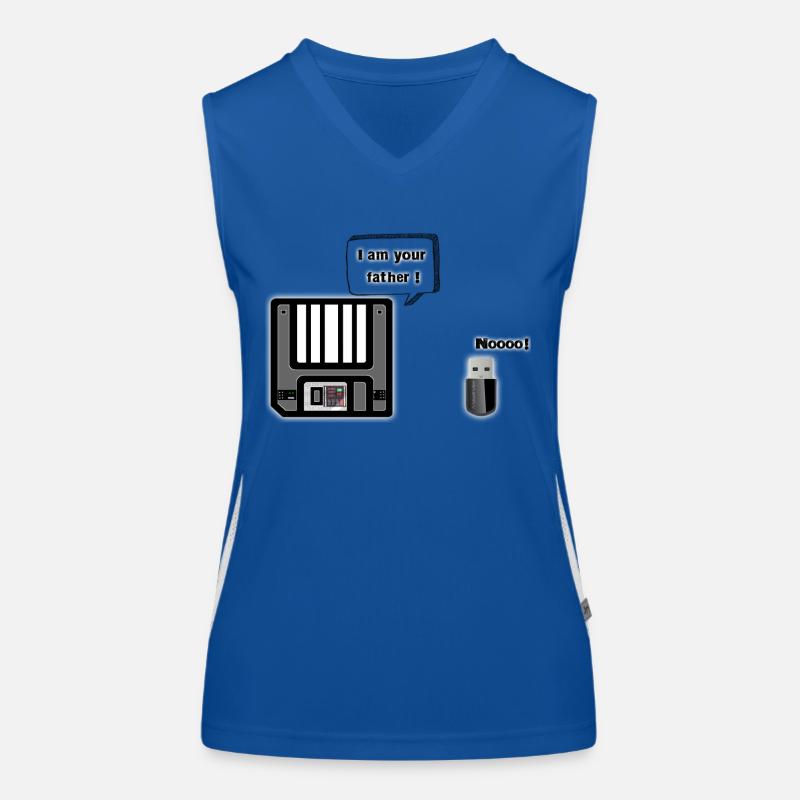 Floppy to USB key Women's Functional Contrast Tank Top