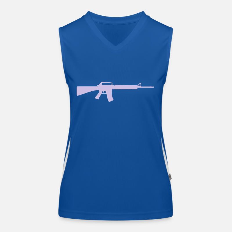 Maschine Gun Funktionelles Kontrast-Tank Top für Frauen