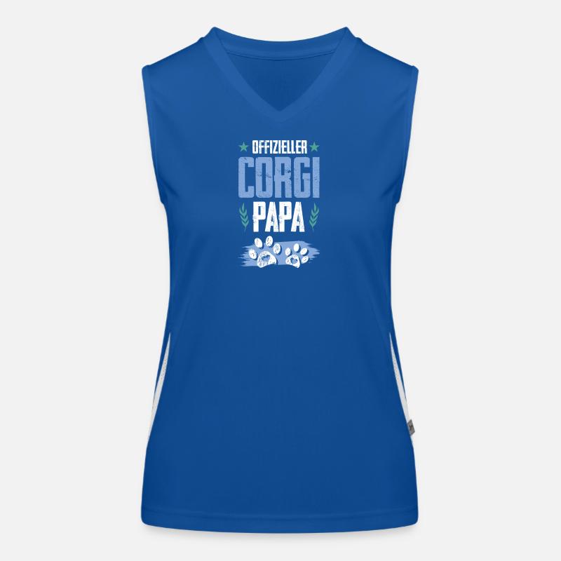 corgi hunde papa Funktionelles Kontrast-Tank Top für Frauen