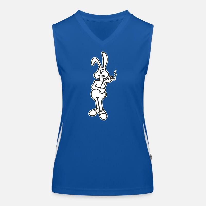 Easter bunny refuses eggs - egg shortage? Women's Functional Contrast Tank Top