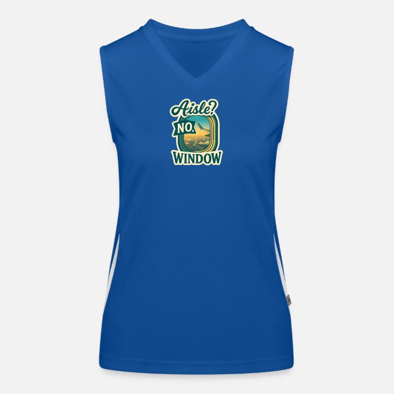aisle-window - Women's Functional Contrast Tank Top - royal/white