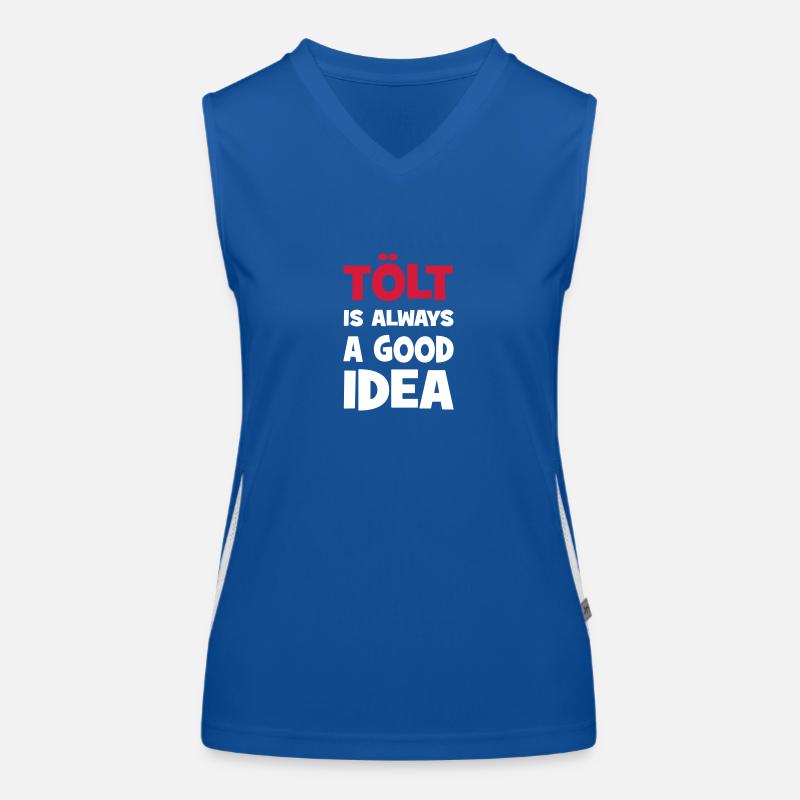 tölt is always a good idea Funktionelles Kontrast-Tank Top für Frauen