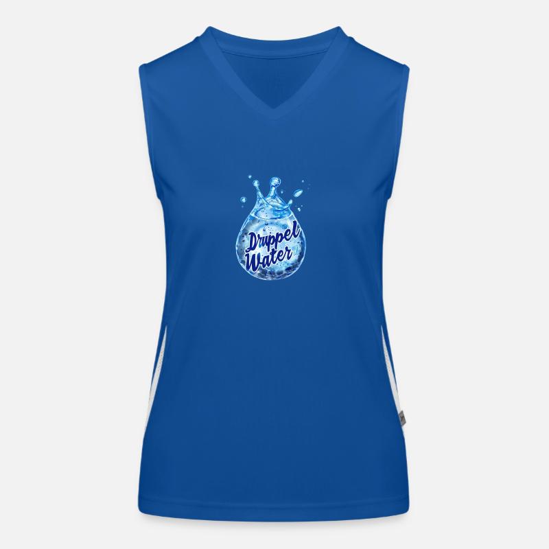 Water Droplets Women's Functional Contrast Tank Top