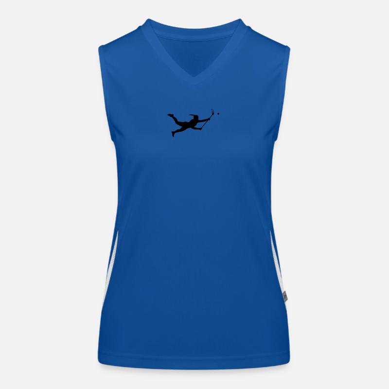Flooball Girl Vector Graphics Women's Functional Contrast Tank Top