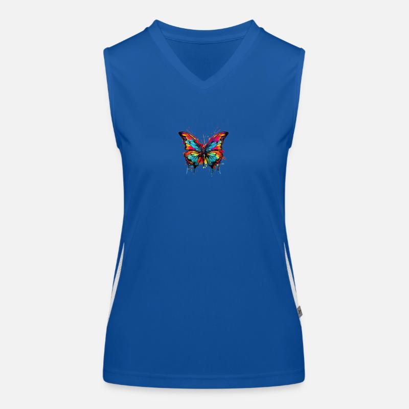 Genau Dein Ding - der rote Schmetterling Funktionelles Kontrast-Tank Top für Frauen