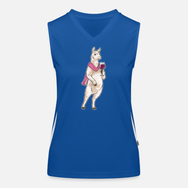 Llama Red Wine Women's Functional Contrast Tank Top