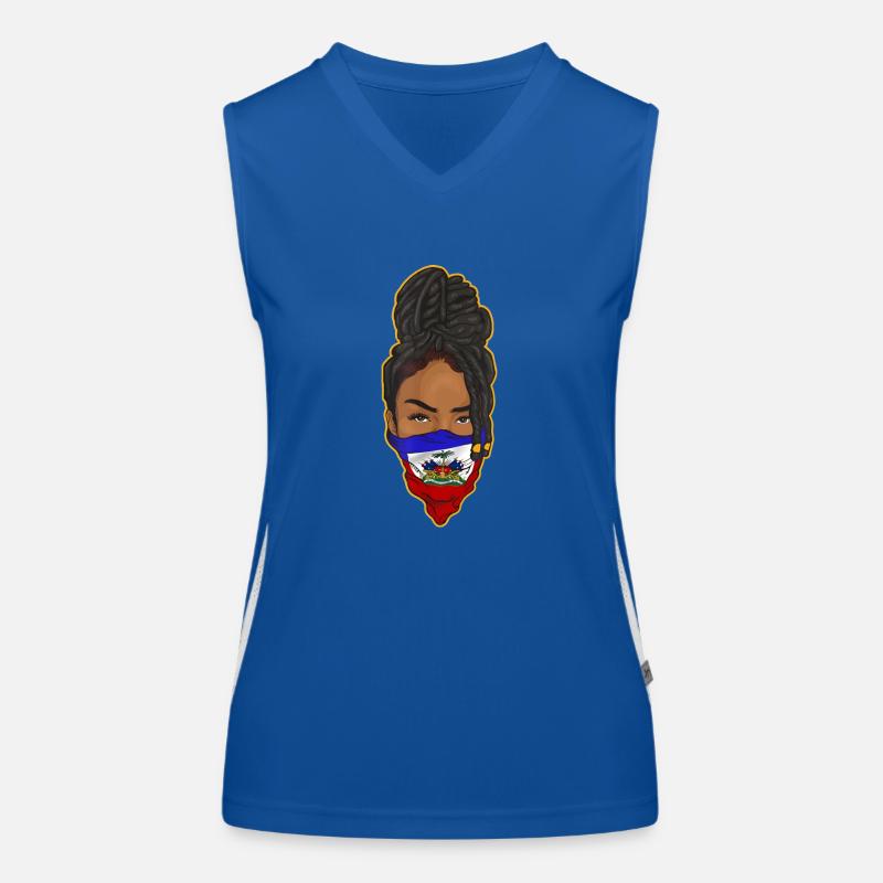 Image sperrt Haiti Funktionelles Kontrast-Tank Top für Frauen