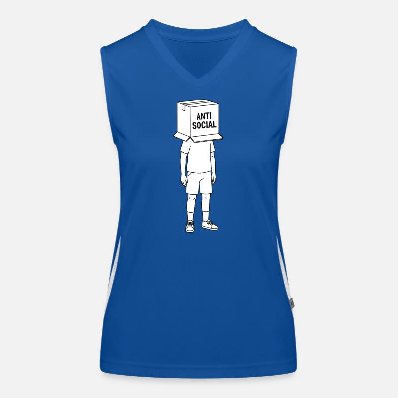 Antisoziales Box-Art-Tee Funktionelles Kontrast-Tank Top für Frauen
