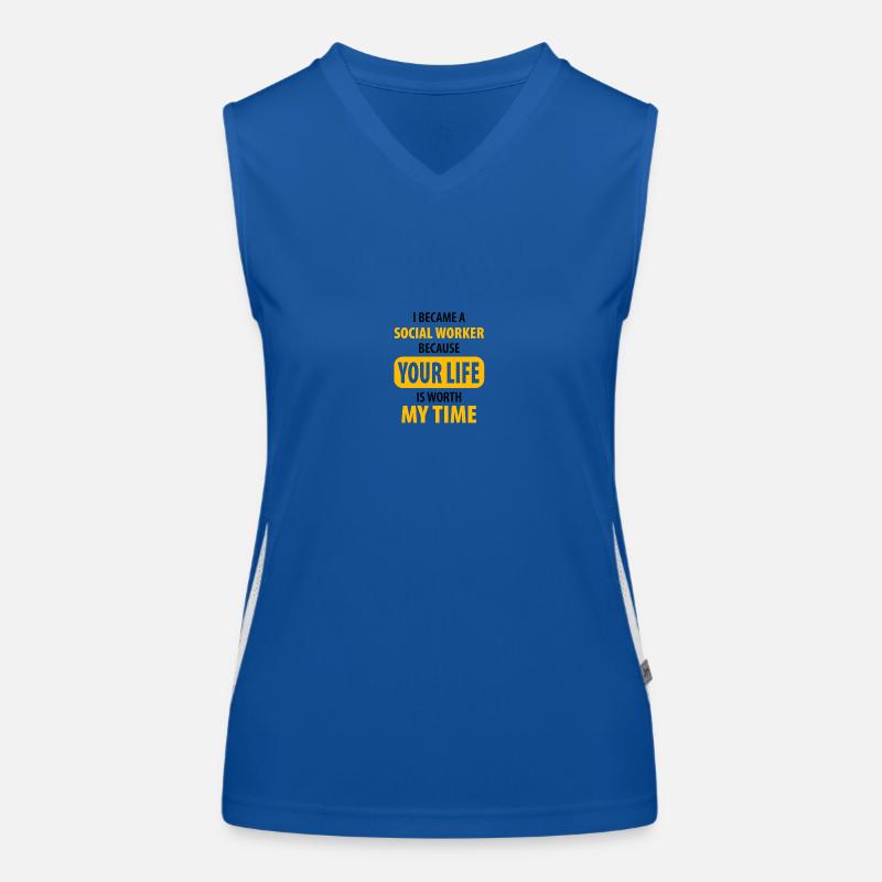 Soziale Arbeit Funktionelles Kontrast-Tank Top für Frauen