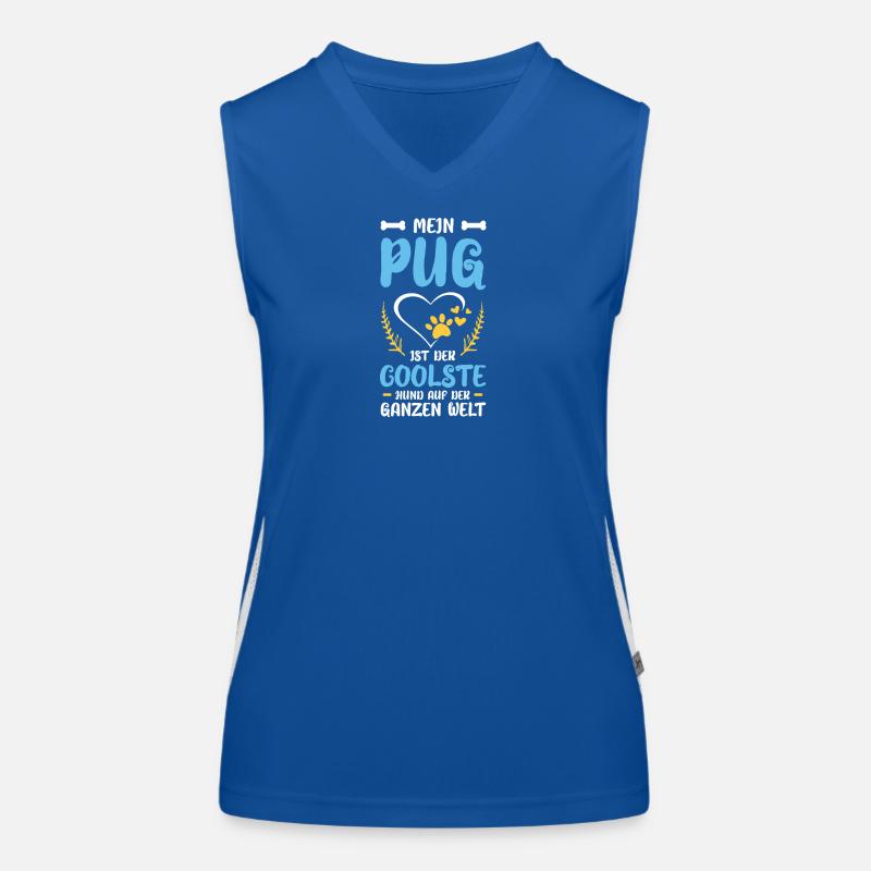 Mein Pug ist der Coolste der Welt Funktionelles Kontrast-Tank Top für Frauen