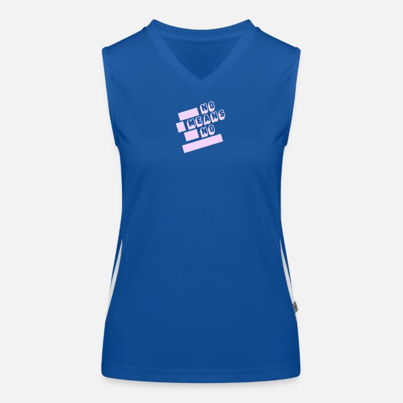 No means no Funktionelles Kontrast-Tank Top für Frauen
