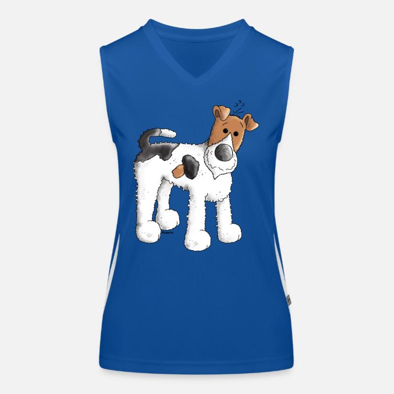 Foxterrier - Fox Terrier - Hund Funktionelles Kontrast-Tank Top für Frauen
