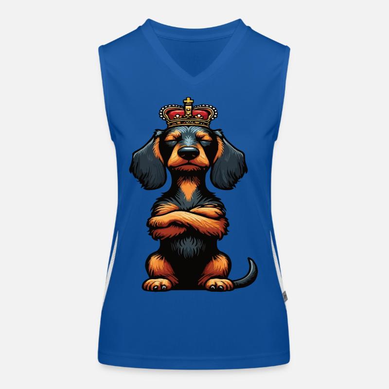 teckel teckel à poils durs propriétaire de teckel teckel Débardeur respirant contrasté Femme