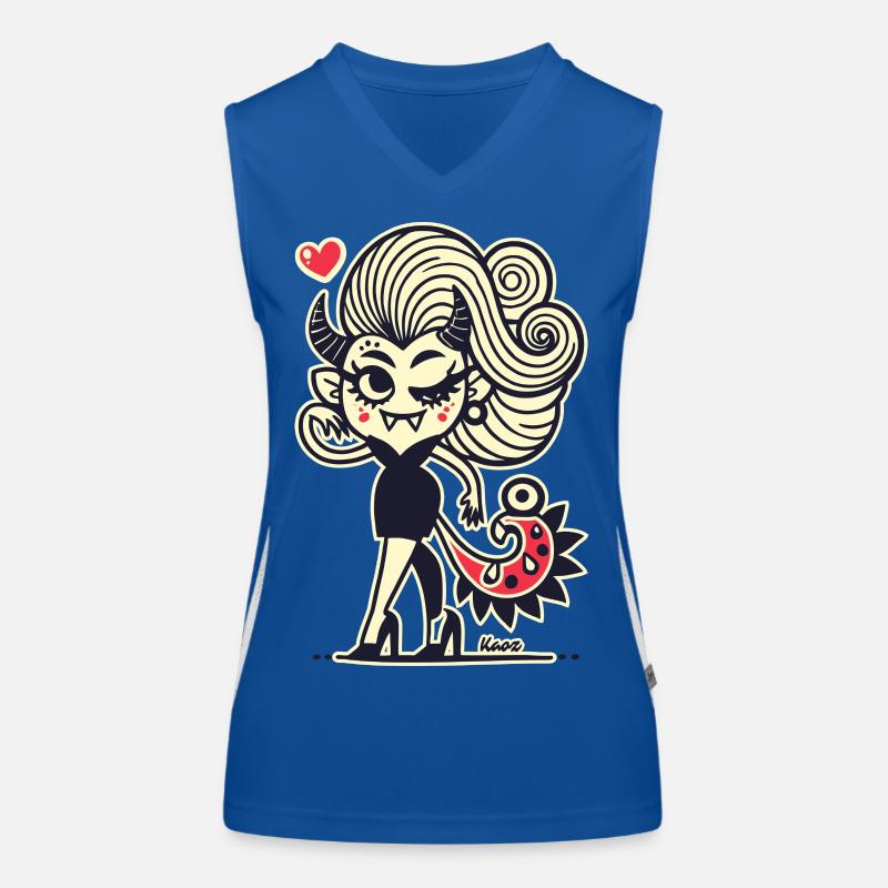 Moonlit Heart Demon Pop Art Funktionelles Kontrast-Tank Top für Frauen