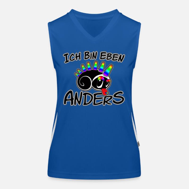 Ich bin eben anders Funktionelles Kontrast-Tank Top für Frauen