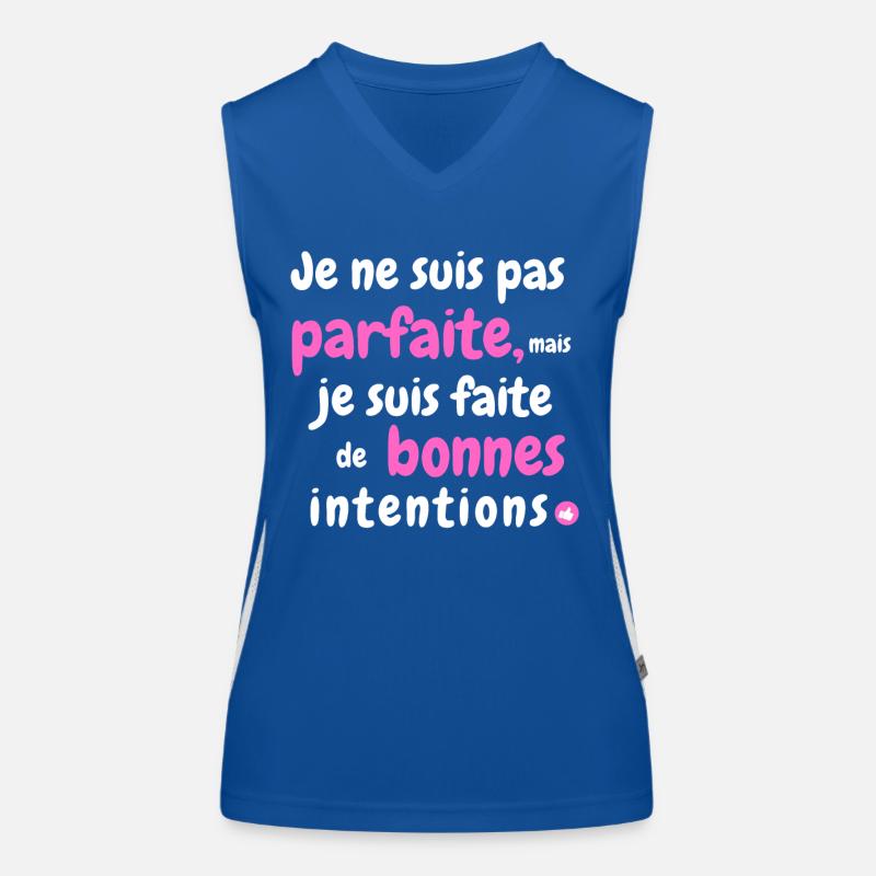 Je ne suis pas parfaite mais je suis Débardeur respirant contrasté Femme