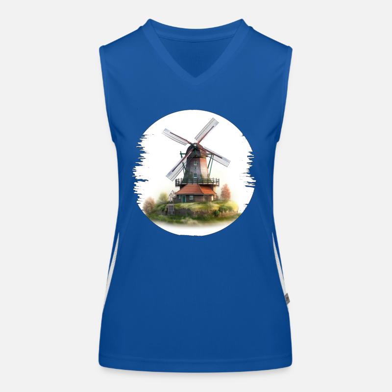 The windmills are an attraction Women's Functional Contrast Tank Top