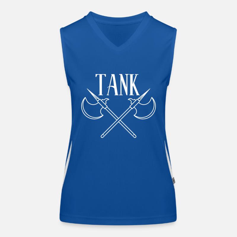 "Tank White" Funktionelles Kontrast-Tank Top für Frauen