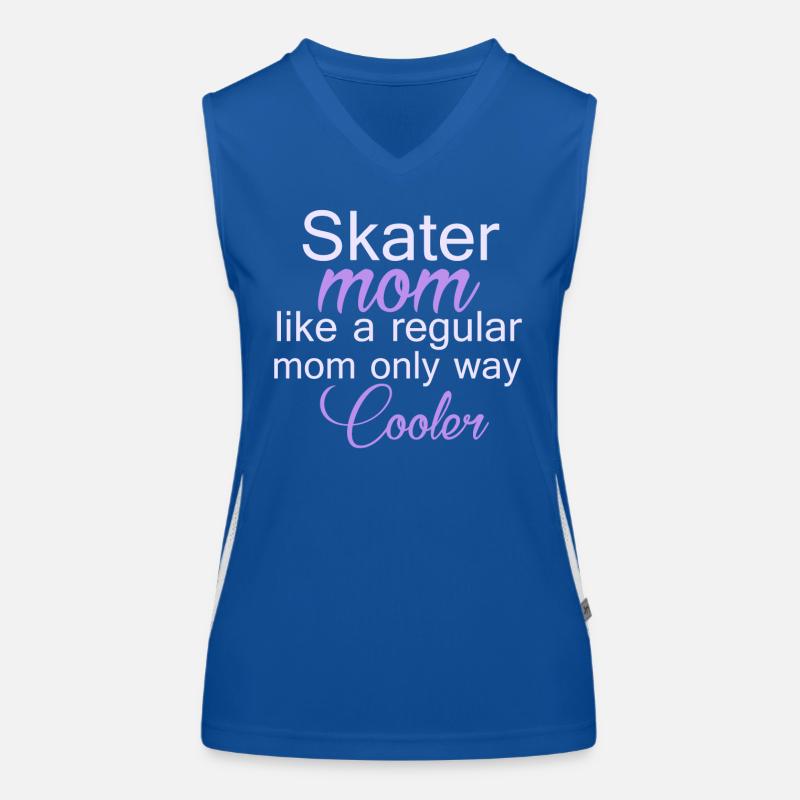 Skater Mom Tshirt Eiskunstlaufen Geschenke Funktionelles Kontrast-Tank Top für Frauen