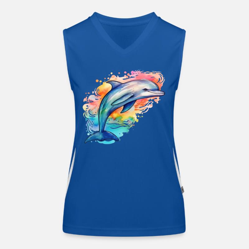 Delphin Funktionelles Kontrast-Tank Top für Frauen