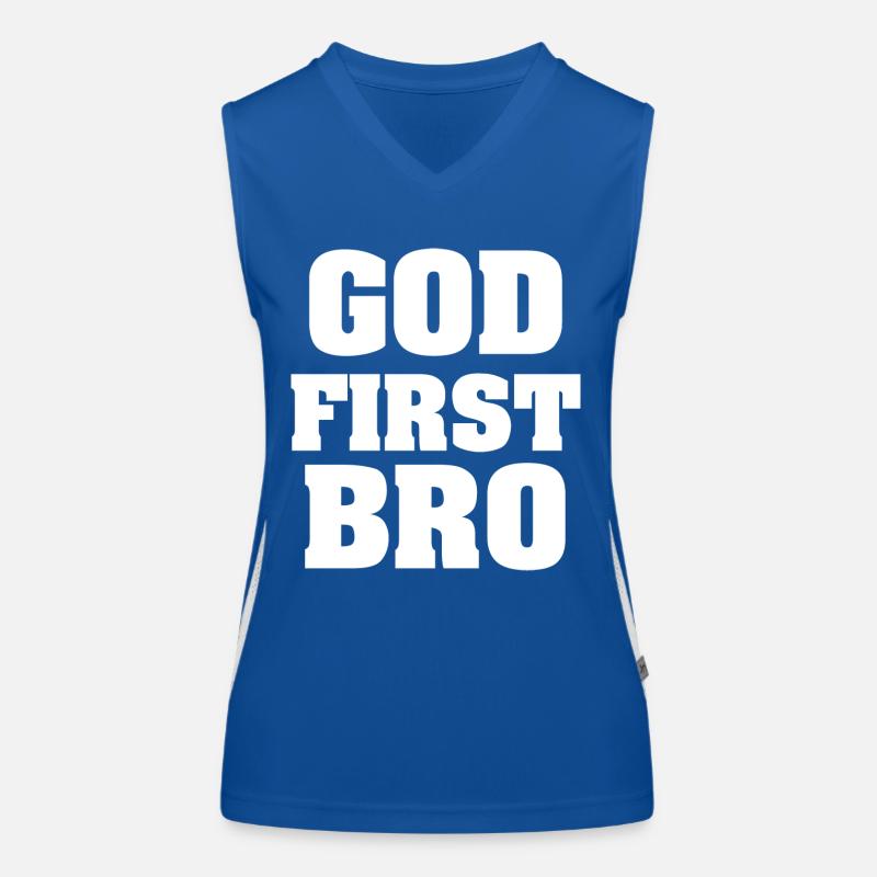 God first bro Women's Functional Contrast Tank Top