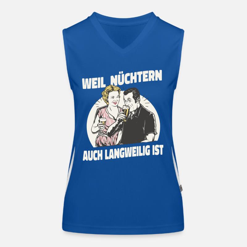 Nüchtern zu schüchtern Biertrinker Alkohol Mann Funktionelles Kontrast-Tank Top für Frauen