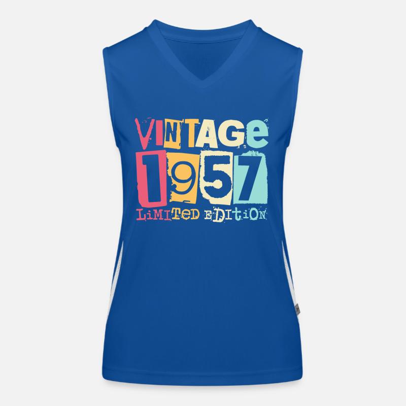 1957 Vintage Birthday Gift Women's Functional Contrast Tank Top
