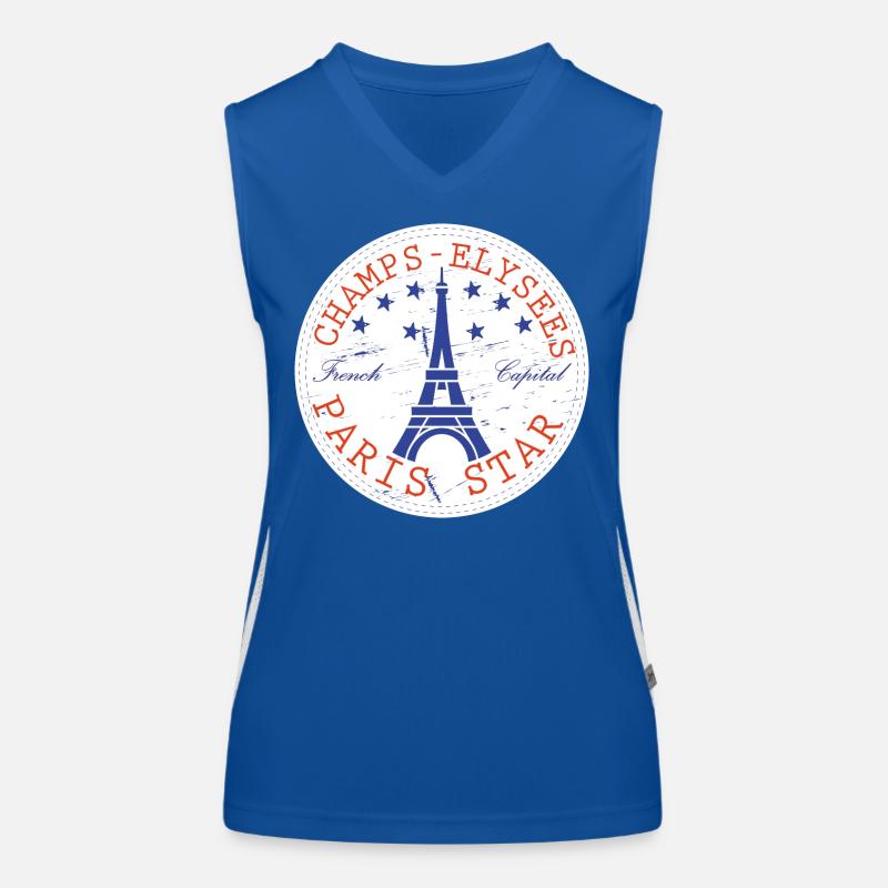 Paris Star Ikonische Champs-Elysées Elegancee Funktionelles Kontrast-Tank Top für Frauen