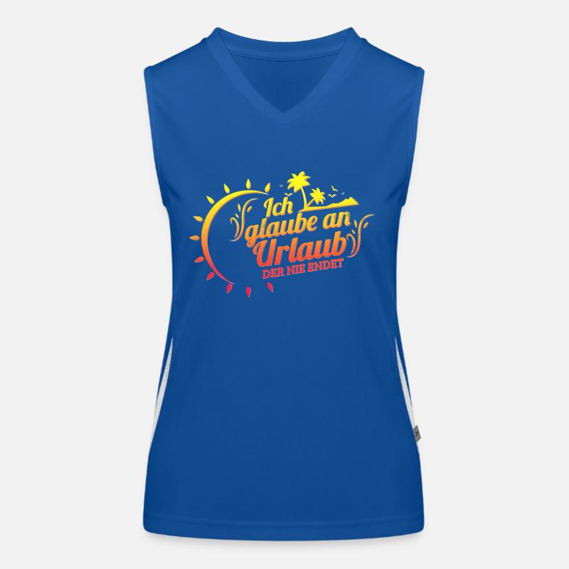 I believe in holidays that never ends Women's Functional Contrast Tank Top