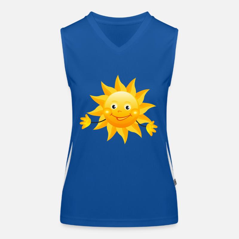 regenbogen sonne wolken wetter rainbow sun cloud52 Funktionelles Kontrast-Tank Top für Frauen